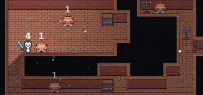 A gif of the game, where a penguin fights with a sword and does Teleport Attack